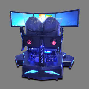 محاكي سباق السيارات بتقنية الواقع الافتراضي 9D بمقعدين مع منصة ثلاثية المحاور للحدائق الترفيهية، محاكي حركة ديناميكي - Product Image 4