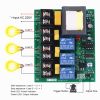 Module de contrôle séquentiel automatique 3 canaux 3 bits AC 220V 10A avec temporisation réglable QF-S10D3