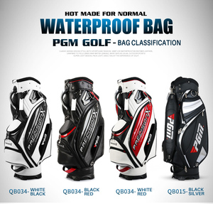 Sac de <span class=keywords><strong>golf</strong></span> en cuir de haute qualité PGM QB034 pour hommes, matériau PU blanc OEM - Product Image 5