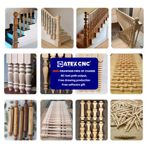 Tour à bois CNC à double lame de base bon marché, qui peut être utilisé pour traiter les battes de baseball, les béquilles, les cannes et les pieds de table de billard - Product Image 6