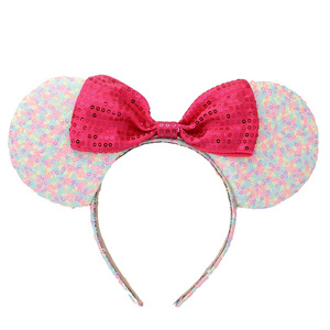 Bandeaux à gros nœud colorés bonbons pour adultes, scintillants, avec des dessins de <span class=keywords><strong>Mickey</strong></span> et <span class=keywords><strong>Minnie</strong></span>, avec des oreilles, super mignons, collection - Product Image 5