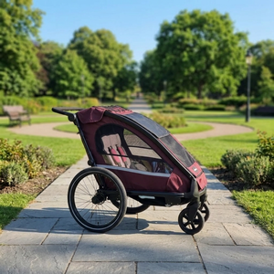 Remorque/Poussette/Vélo de jogging pour enfants en alliage d'aluminium série KS-200 3 en 1, capacité 35 kg, pneus 20 pouces, suspension indépendante, EN1888 - Product Image 1