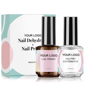 Etiqueta privada 2 piezas 15ml Profesión Gel de secado rápido natural Primer deshidratador de uñas sin ácido - Product Image 5