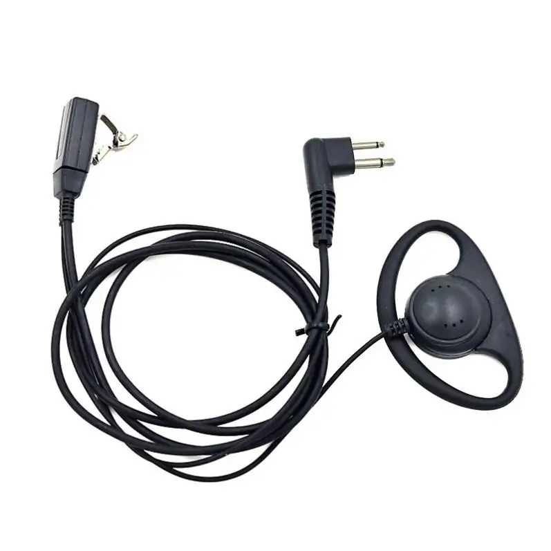 D Bentuk Stereo Single Earpiece Hot Sale Handfree Juga Di Telinga Earphone 3.5Mm untuk Baofeng Tyt Qyt Radio Genggam