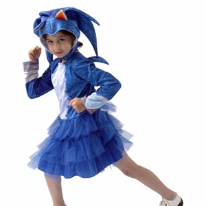 Disfraz de Sonic The Hedgehog para niños, traje de cosplay azul de una pieza, de 8 a 13 años - Product Image 2