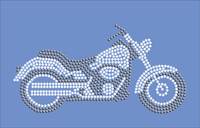 Modèle de transfert de strass en cristal scintillant pour motocyclette Design Hotfix Flatback Iron Patch Bling Shoes Rhinestone