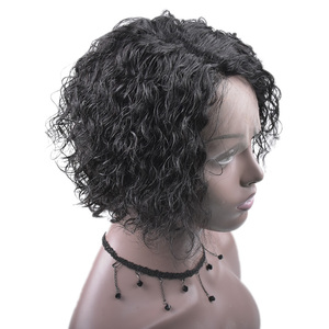 วิกผมลูกไม้ด้านหน้า13X1สีธรรมชาติผมแท้แท้6นิ้ววิกผมพิกซี่สั้นวิกผมธรรมชาติสำหรับผู้หญิงผิวดำ - Product Image 3