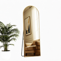 Miroir pleine longueur grand format sur pied, miroir mural autoportant pour chambre à coucher, dressing, dressing mural