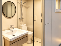 Unité Sanitaire Modulaire Préfabriquée Équipée d'un Lavabo, d'une Toilette et d'une Douche pour Camping, Site de Camping, Unité Sanitaire Modulaire Préfabriquée