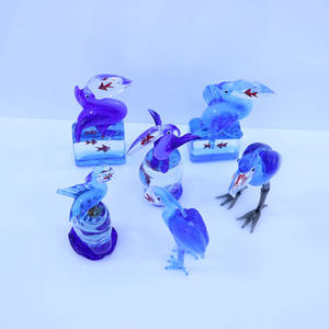 ของตกแต่งโต๊ะทำงานปีใหม่และคริสต์มาส รูปนกสไนป์<span class=keywords><strong>สีน้ำเงิน</strong></span> ถุงปลา งานฝีมือพื้นบ้าน <span class=keywords><strong>แก้ว</strong></span>มูราโน่ สำหรับของประดับตกแต่ง - Product Image 2