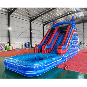 Grand toboggan <span class=keywords><strong>gonflable</strong></span> commercial de 23 pieds, toboggan <span class=keywords><strong>aquatique</strong></span> <span class=keywords><strong>gonflable</strong></span> avec piscine à éclaboussures pour enfants et adultes - Product Image 2
