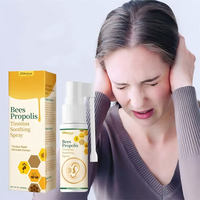 Spray apaisant pour acouphènes à la propolis d'abeille 60 ml, marque privée OEM, perte auditive, vertiges, douleur à l'oreille, spray soulageant les acouphènes