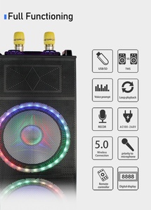 Lớn điện đôi 15 ''loa DJ giai đoạn woofer KTV Loa supersound PA Loa di động không dây - Product Image 3