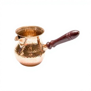 กาต้มน้ำชาและกาแฟทองแดงตีลายพร้อมด้ามไม้ คุณภาพดีที่สุด ราคาโดนใจ - Product Image 1