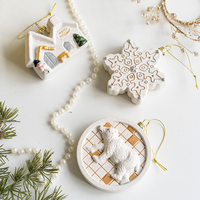 Noël en céramique maison soldat décoration arbre de Noël pendentif créatif cadeau de Noël