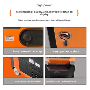 Générateur Inverter Portable à <span class=keywords><strong>Essence</strong></span> Super Silencieux 220V 50Hz Moteur 4 Temps Poignée Rétractable pour Maison Camping VR Voyage - Product Image 3