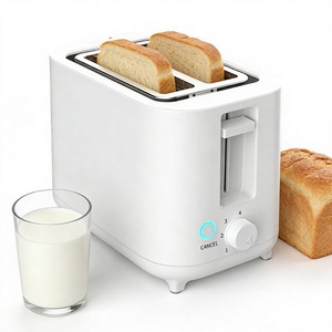 Tostadora Eléctrica Vertical Automática Blanca para Desayuno, Tostadora de 2 Rebanadas para Pan Grueso, Modelo BT036 - Product Image 1