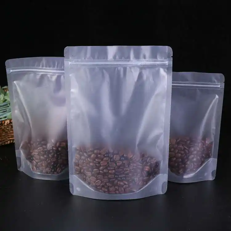 Jiacheng-Bolsa de Doypack con cierre de cremallera resellable, bolsa transparente de soporte para nueces, arroz, paquete diario