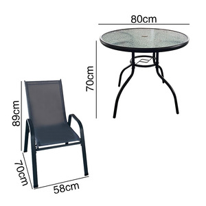 Manufacturer wholesale wrought steel <strong>umbrella</strong> multifunctional outdoor leisure <strong>table</strong> and chair set - Product Image 4