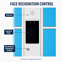 Armoire à casiers intelligente à 36 compartiments avec serrure électronique à reconnaissance faciale pour salle de sport, école, supermarché, stockage