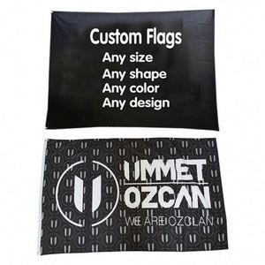 Custom Logo Advertising Custom Double-Sided Canvas Header Flag Cheap Custom Made Flags - Product Image 1