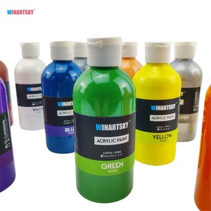 Bộ Sơn Acrylic 14 Màu Sắc Tố Phong Phú Mỗi Màu 250Ml Với Cọ Vẽ Thuận Tiện Và Dễ Dàng Cho Trẻ Em Vẽ - Product Image 4