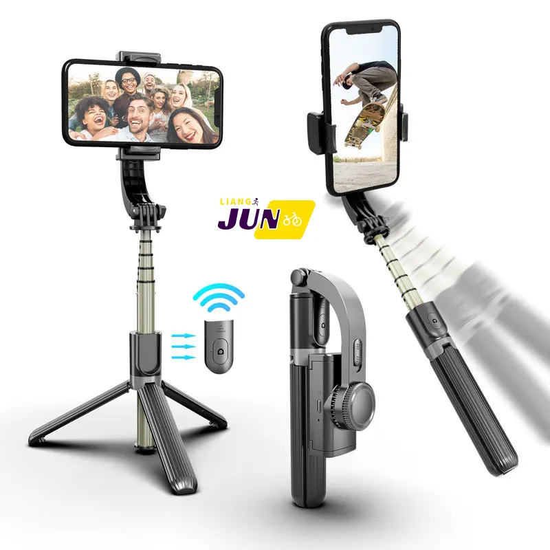 Tiktok Hot Selling Smart 3 Tripod Gimbal Stabilizers Anti-lost Shaking Mobile Phone Bluetooth Remote Selfie Stick