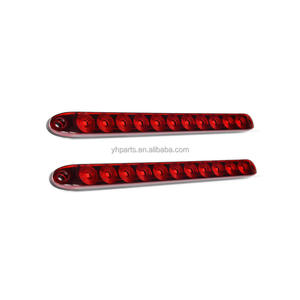 Feu arrière de camion étanche à 11 LED avec fonctions de frein, d'arrêt, de stationnement, de clignotant (lumière haute/basse intensité), barre de marquage 12V ambre/rouge - Product Image 4
