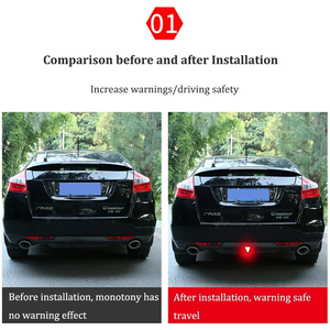 Lampu belakang segitiga LED tahan air 12V, lampu strobo Bumper belakang untuk mobil truk pickup sepeda motor - Product Image 3