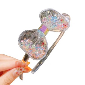 Accesorios para el cabello niñas lindo niños antideslizante bowknot <span class=keywords><strong>diadema</strong></span> de lentejuelas estrella transparente tocado diademas - Product Image 6