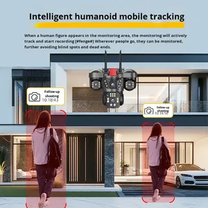 V360pro ứng dụng lưu trữ đám mây đa ống kính 4G Mạng năng lượng mặt trời CMOS 3Mp IP66 <span class=keywords><strong>Camera</strong></span> 5 màn hình ngoài trời 2 chiều bằng giọng nói chuyển động đáng báo động - Product Image 4