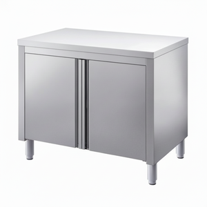 Tavoli in acciaio inossidabile con porte a battente - Product Image 1