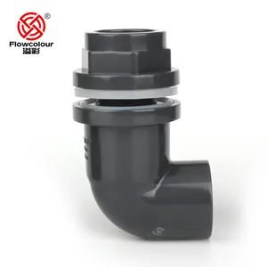 Flow color 20-32mm UPVC Elbow Bulkhead Aquarium Abfluss adapter Wasser Schnell anschlüsse Kunststoff armatur für Wassertank