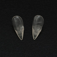 Fausses dents de vampire en résine avec colle solide, costume de fête, accessoire de décoration, 1 paire
