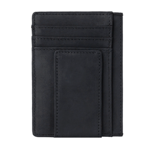 Porte-cartes en cuir véritable avec aimant puissant, logo personnalisable, OEM ODM, pince à billets magnétique, portefeuille pour cartes - Product Image 5