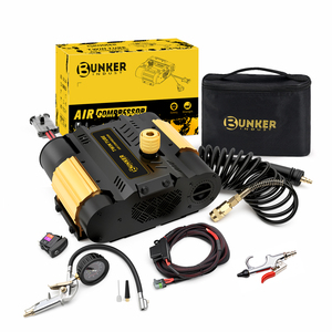 <span class=keywords><strong>Compresseur</strong></span> d'air <span class=keywords><strong>12V</strong></span> robuste BUNKER INDUST, gonfleur de pneus portable 150 PSI à débit rapide pour 4x4, camion, SUV, tout-terrain, camping - Product Image 1