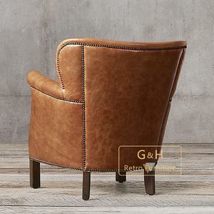 Moderne Badkuip Accent Stoel Gestoffeerde Armclubstoel Voor Woonkamer, Faux Lederen Fauteuil Met Gouden Nagelkoprand - Product Image 3