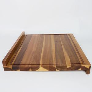 <span class=keywords><strong>Planche</strong></span> à découper en bois d'acacia écologique, grande <span class=keywords><strong>planche</strong></span> à pâtisserie pour comptoir avec bords surélevés, naturelle et durable - Product Image 1