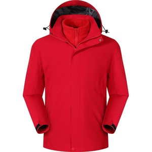 Chaqueta Cortavientos 3 en 1 para Hombre, Color Sólido, Forro Polar, Ropa de Trabajo Resistente al Viento, Otoño Invierno, Personalizable con Logotipo - Product Image 1