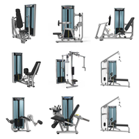 Machine de fitness multifonctionnelle commerciale avec support dorsal, jambières réglables et extension des jambes en acier