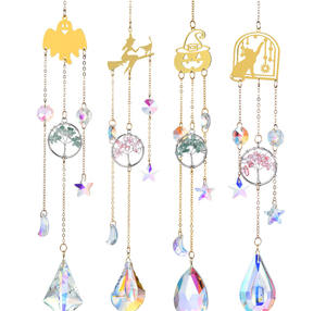 Vente chaude cristal pierre suncatchers fenêtre chambre décoration étoile lune <span class=keywords><strong>arbre</strong></span> <span class=keywords><strong>de</strong></span> vie carillons éoliens décor à la maison attrape-soleil - Product Image 5