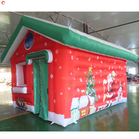 Maison de Noël gonflable Premium 4x3m avec expédition rapide Créez une grotte magique de Noël Santa à la maison