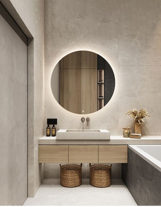 Miroir LED mural intelligent pour dressing de luxe moderne, avec commandes tactiles, étanche IP44, intensité variable, CRI élevé - Product Image 3