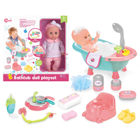 14 pouces 12 sons mignon eau potable pipi Silicone bébé poupée fille semblant jouer jouets pour enfants filles poupées accessoires jouet
