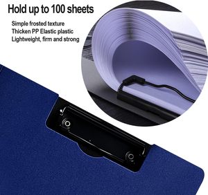 "2 gói" gấp clipboard <span class=keywords><strong>A4</strong></span> thư mục gấp chất kết dính bút container tập tin Bìa văn phòng Nguồn cung cấp màu trắng và màu xanh clipboard - Product Image 5