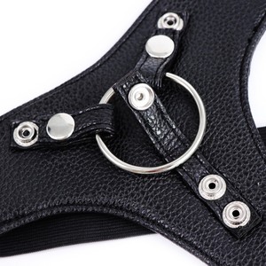 สายรัดกางเกงหนังปรับขนาดได้สำหรับผู้ใหญ่ที่ใส่ดิลโด้ของผู้หญิงพร้อมแหวนเลสเบียนเซ็กซ์ทอยอุปกรณ์ทาส - Product Image 4