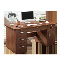 Bureau de travail pour employés, bureau d'étude pour étudiants, bureau d'ordinateur moderne et minimaliste, table de bureau en PVC résistante aux taches