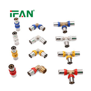 IFAN Produits Tendance Raccords de Pression en Laiton pour <span class=keywords><strong>Plomberie</strong></span> Personnalisés Raccords de Pression pour Tuyaux PEX <span class=keywords><strong>Multicouche</strong></span> 16-32mm - Product Image 2