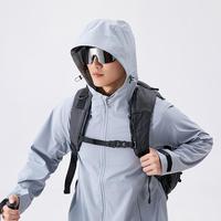 Veste unisexe imperméable à coque rigide, respirante, coupe-vent, à capuche, grande taille, séchage rapide, anti-déchirure, pour la randonnée en automne