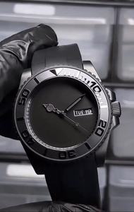 Black fashionable business sports watch with <b>matte</b> round calendar, water-resistant luxury men's watch - Product Image 4